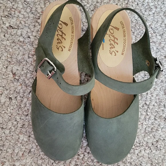 Olive Green Women's Clogs - Picture 9 of 9